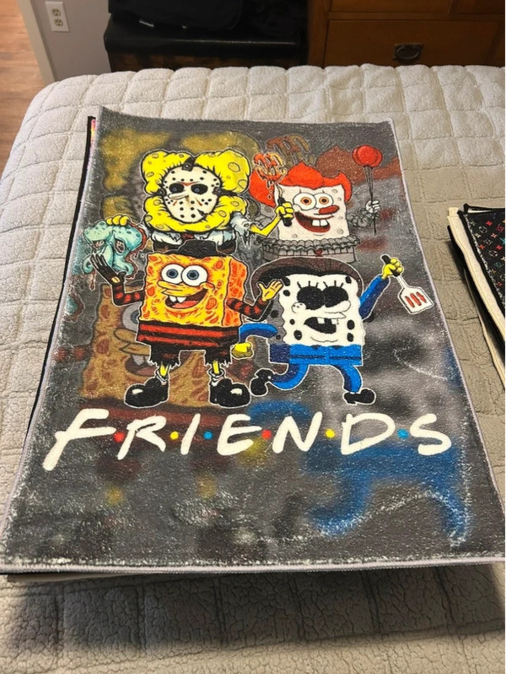 Friends x SpongeBob Halloween tufted rug 22”x32”